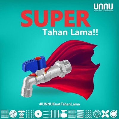 Trademark LOGO + unnu BATHROOM FITTINGS & PLUMBING HARDWARE SUPER Tahan Lama!!
#UNNUKuatTahanLama