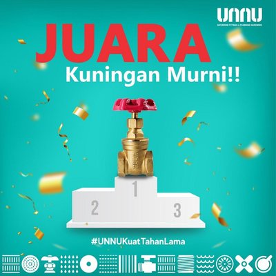 Trademark LOGO + unnu BATHROOM FITTINGS & PLUMBING HARDWARE JUARA Kuningan Murni !!
#UNNUKuatTahanLama