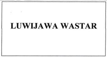 Trademark LUWIJAWA WASTAR