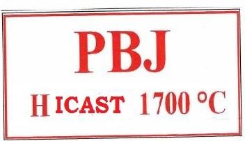 Trademark PBJ HICAST 1700 °C DAN LOGO