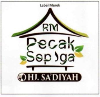 Trademark RM Pecak Sop Iga HJ. SA'DIYAH