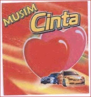 Trademark MUSIM CINTA + LUKISAN DUA BUAH HATI & 2 MOBIL BALAP