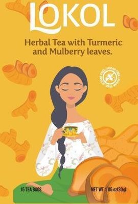 Trademark LOKOL Herbal Tea with Turmeric and Mulberry Leaves + LUKISAN