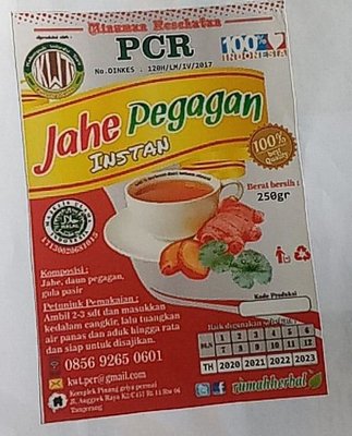 Trademark JAHE PEGAGAN PCR