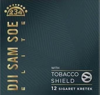 Trademark DJI SAM SOE ELITE Label dan Lukisan 234, TOBACCO SHIELD, dan Lukisan TOBACCO SHIELD