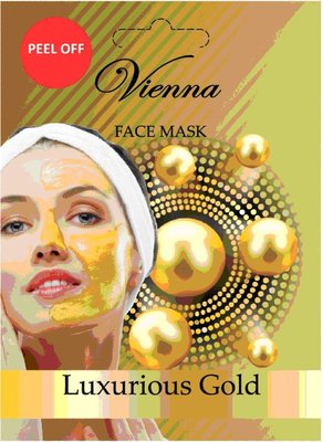 Trademark Vienna Peel Off Face Mask Luxurious Gold + Logo