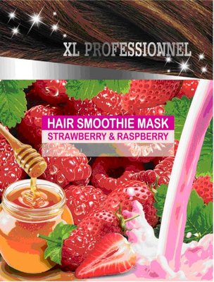 Trademark XL Professionnel Hair Smoothie Mask Strawberry & Raspberry + Logo