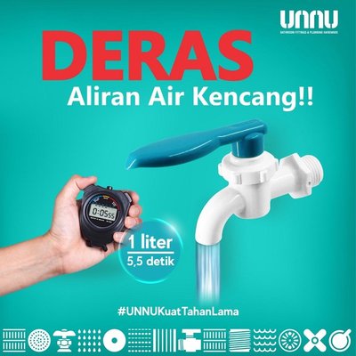 Trademark LOGO + unnu BATHROOM FITTINGS & PLUMBING HARDWARE DERAS Aliran Air Kencang!!
#UNNUKuatTahanLama