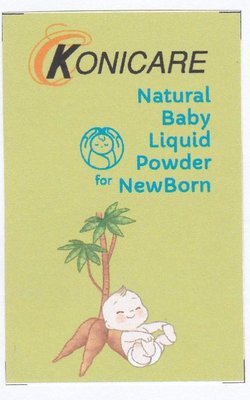 Trademark KONICARE NATURAL BABY LIQUID POWDER FOR NEWBORN & Logo