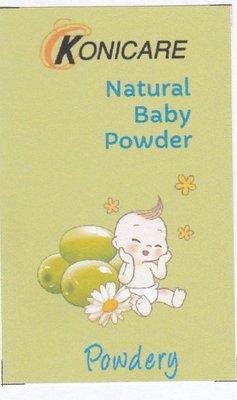 Trademark KONICARE NATURAL BABY POWDER & Logo
