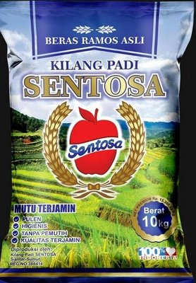 Trademark BERAS RAMOS ASLI KILANG PADI SENTOSA DAN LOGO