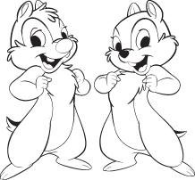 Trademark Lukisan CHIP AND DALE