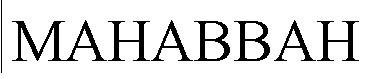 Trademark MAHABBAH