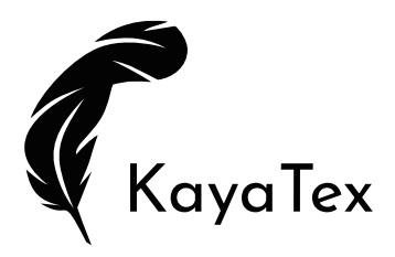 Trademark Kaya Tex + logo sehelai bulu