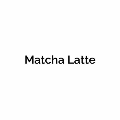 Trademark Matcha Latte