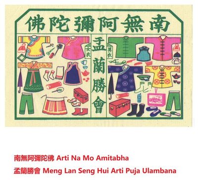 Trademark Na Mo Amitabha - Meng Lan Seng Hui + Tulisan Kanji + Lukisan