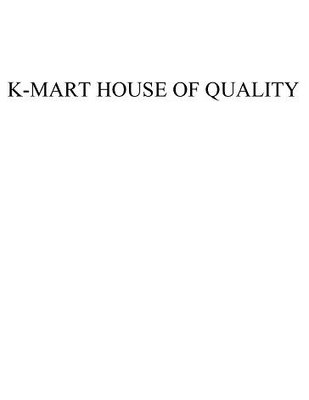 Trademark K-MART HOUSE OF QUALITY