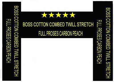 Trademark BOSS COTTON COMBED TWILL STRETCH FULL PROSES CARBON PEACH + LOGO