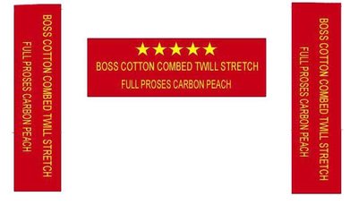 Trademark BOSS COTTON COMBED TWILL STRETCH FULL PROSES CARBON PEACH + LOGO