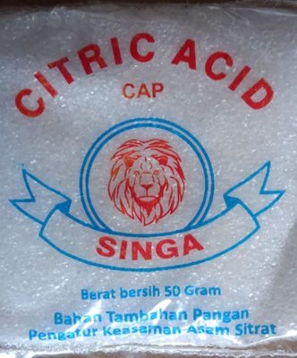 Trademark CITRIC ACID CAP SINGA