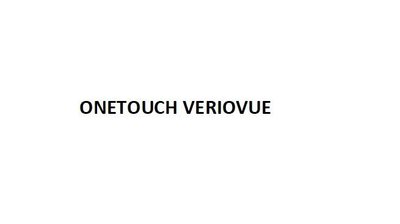 Trademark ONETOUCH VERIOVUE