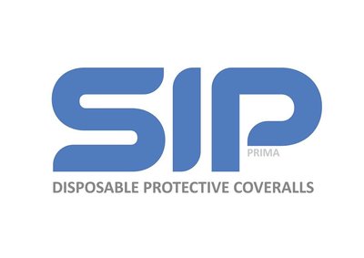 Trademark SIP PRIMA – DISPOSABLE PROTECTIVE COVERALLS + LOGO