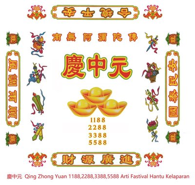 Trademark Qing Zhong Yuan 1188,2288,3388,5588 + Tulisan Kanji + Lukisan