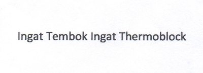 Trademark Ingat Tembok Ingat Thermoblock