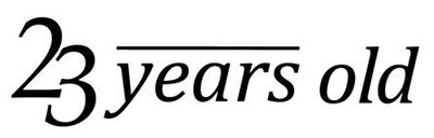 Trademark 23 years old logo