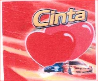 Trademark CINTA + LUKISAN 2 BUAH HATI DAN 2 MOBIL