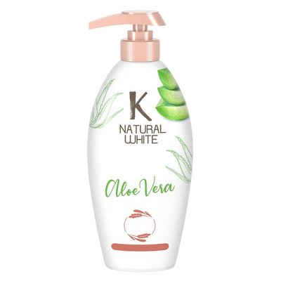 Trademark K NATURAL WHITE + Kemasan ALOE VERA