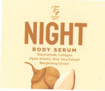 Trademark FLAWLESS GLOW NIGHT BODY SERUM