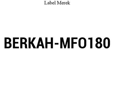 Trademark BERKAH-MFO180