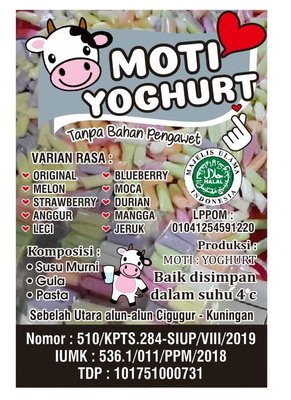 Trademark MOTI YOGHURT