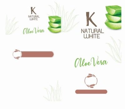 Trademark K NATURAL WHITE + Lukisan ALOE VERA