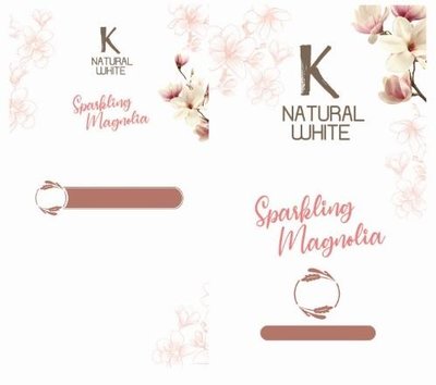 Trademark K NATURAL WHITE + Lukisan SPARKLING MAGNOLIA