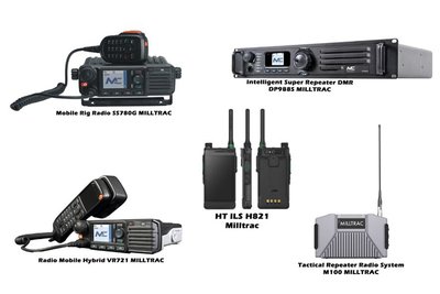 Trademark "SISKOM MILLTRAC" : HT ILS H821 Milltrac, Mobile Rig Radio SS780G Milltrac, Intelligent Super
Repeater DMR DP988S Milltrac, Radio Mobile Hybrid VR721 Milltrac dan Tactical Repeater Radio
System M100 Milltrac