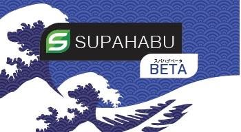 Trademark LOGO S SUPAHABU BETA + huruf Kanji & Lukisan