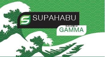 Trademark LOGO S SUPAHABU GAMMA + Huruf kanji + Lukisan