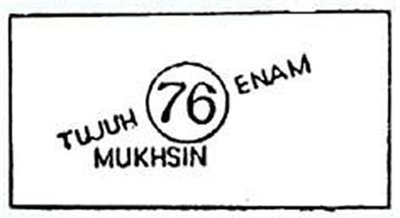 Trademark TUJUH ENAM 76 MUKHSIN