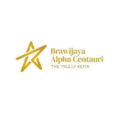 Trademark Terdapat gambar bintang berwarna emas dan di sebelah kanan gambar terdapat tulisan Brawijaya
Alpha Centauri dan terdapat tagline dibawahnya THE TRULLY KEFIR