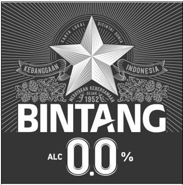 Trademark Bintang 0.0 Label (black & white)