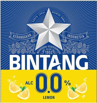 Trademark Bintang 0.0 Lemon Label (in colour)