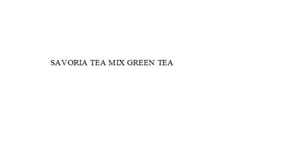 Trademark SAVORIA TEA MIX GREEN TEA