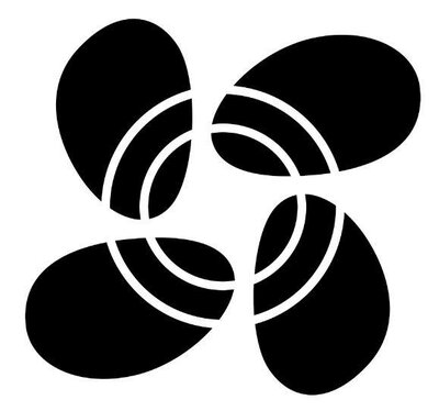 Trademark Pinwheel Logo (Black and White)