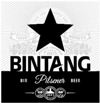 Trademark Bintang Original Label (in black & white)