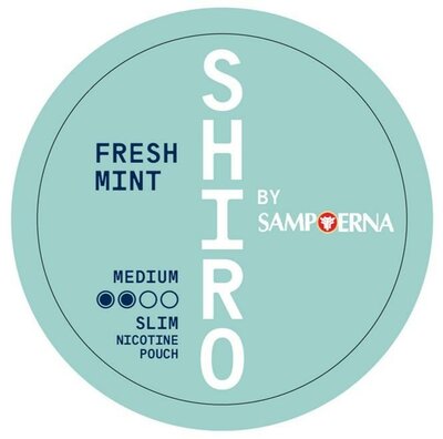 Trademark SHIRO BY SAMPOERNA dan FRESH MINT, MEDIUM, SLIM NICOTINE POUCH