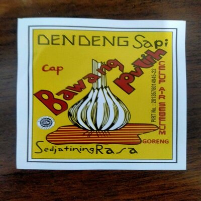 Trademark Dendeng Sapi cap Bawang Putih + Lukisan