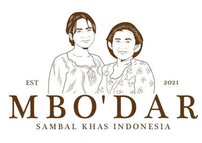 Trademark EST 2021 MBO' DAR SAMBAL KHAS INDONESIA + logo