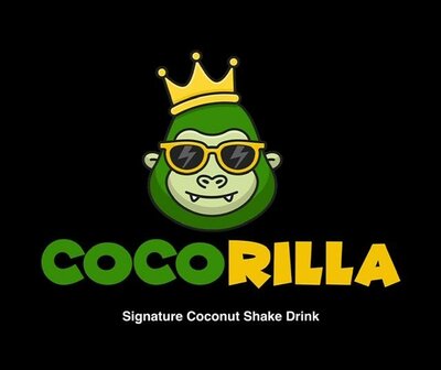 Trademark Cocorilla Signature Coconut Shake Drink + Logo